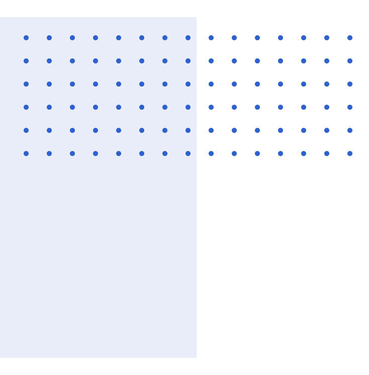 Abstract pattern of dots in a rectangle.